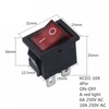 Kép 2/2 - Billenő kapcsoló 6A/250V/4 láb kék világítós  (21*15 mm külső)