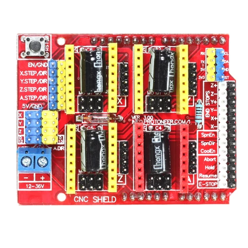 Arduino 3D nyomtató, CNC Shield V3.0, 4-tengelyes pajzs, GRBL vezérelt UNO vagy MEGA