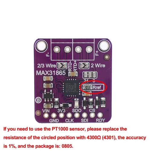 Max31865 Module Easyeda Modulshop - MAX31865 PT100 / PT1000 RTD-digitális hőmérséklet-érzékelő ...