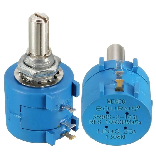 Potenciométer 100kΩ 3590S 2 103L axiális; többfordulatú; 2W; ±5%; 6,35mm; huzal