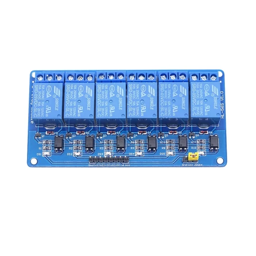 Relé modul 6 portos 5V/220V