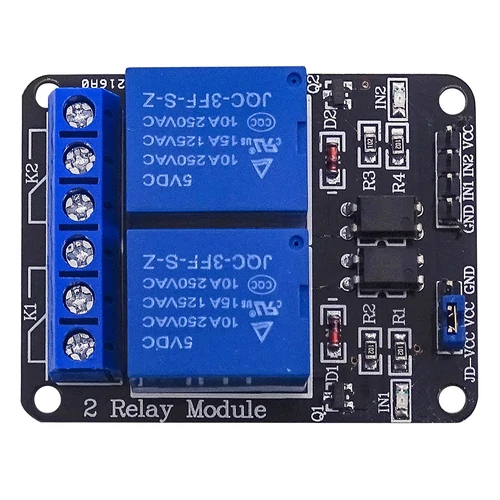 Relé modul 2 portos 5V/220V