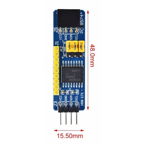 Modulshop - 8 csatornás I/O bővítő modul i2C (PCF8574)