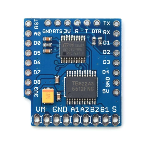 ESP D1 mini I2C motorvezérlő shield, 15 volt, 1,2A