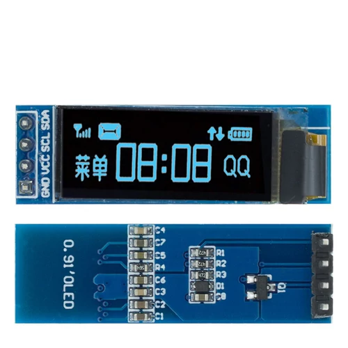 0,91&quot; Oled kijelző/kék, 128*32, I2C