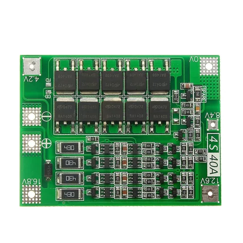 4S40A Li-ion Akku Felügyeleti rendszer, BMS modul, balansz funkcióval, 2.3