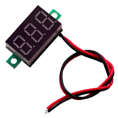 Feszültség mérő, 2 vezetékes, 5-30 volt, piros/0,28
