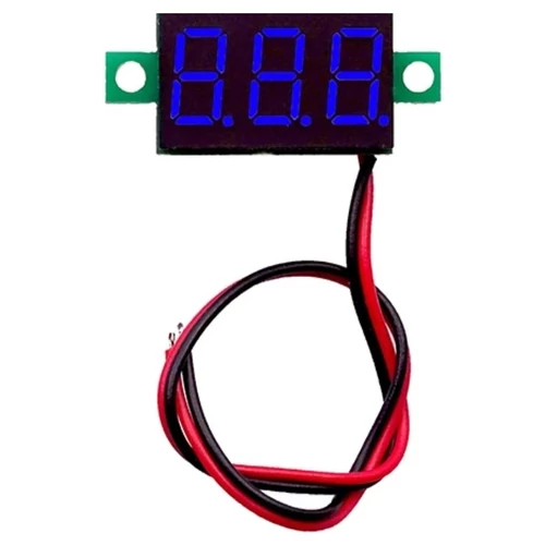 Feszültség mérő, 2 vezetékes, 5-30 volt, kék/0,28
