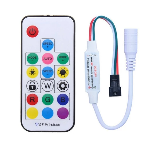 WS2812 led szalag vezérlő, 300 effekt 2048 pixel, 5V
