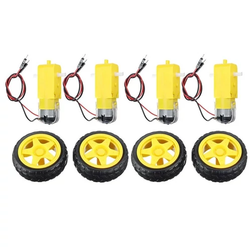 TT hajtóműves dc motor + kerék/ 4 set