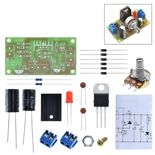 LM317 Állítható tápegység D.I.Y készlet