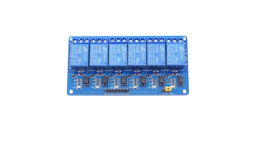 Relé modul 6 portos 5V/220V