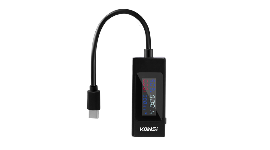 KWS-065C USB-C teszter, Volt, Amper, Kapacitás