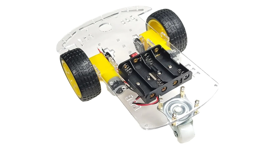 Robot autó alváz 2 motor + bolygókerék