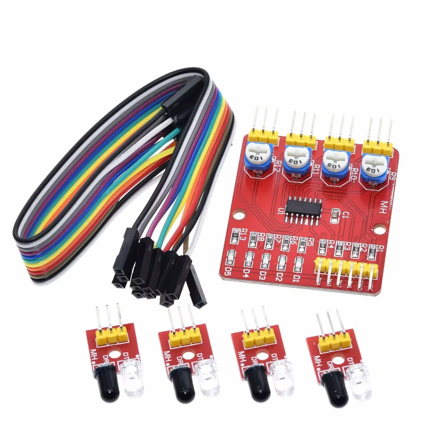 F233-01 4 csatornás nyomkövető (vonal) modul, infravörös