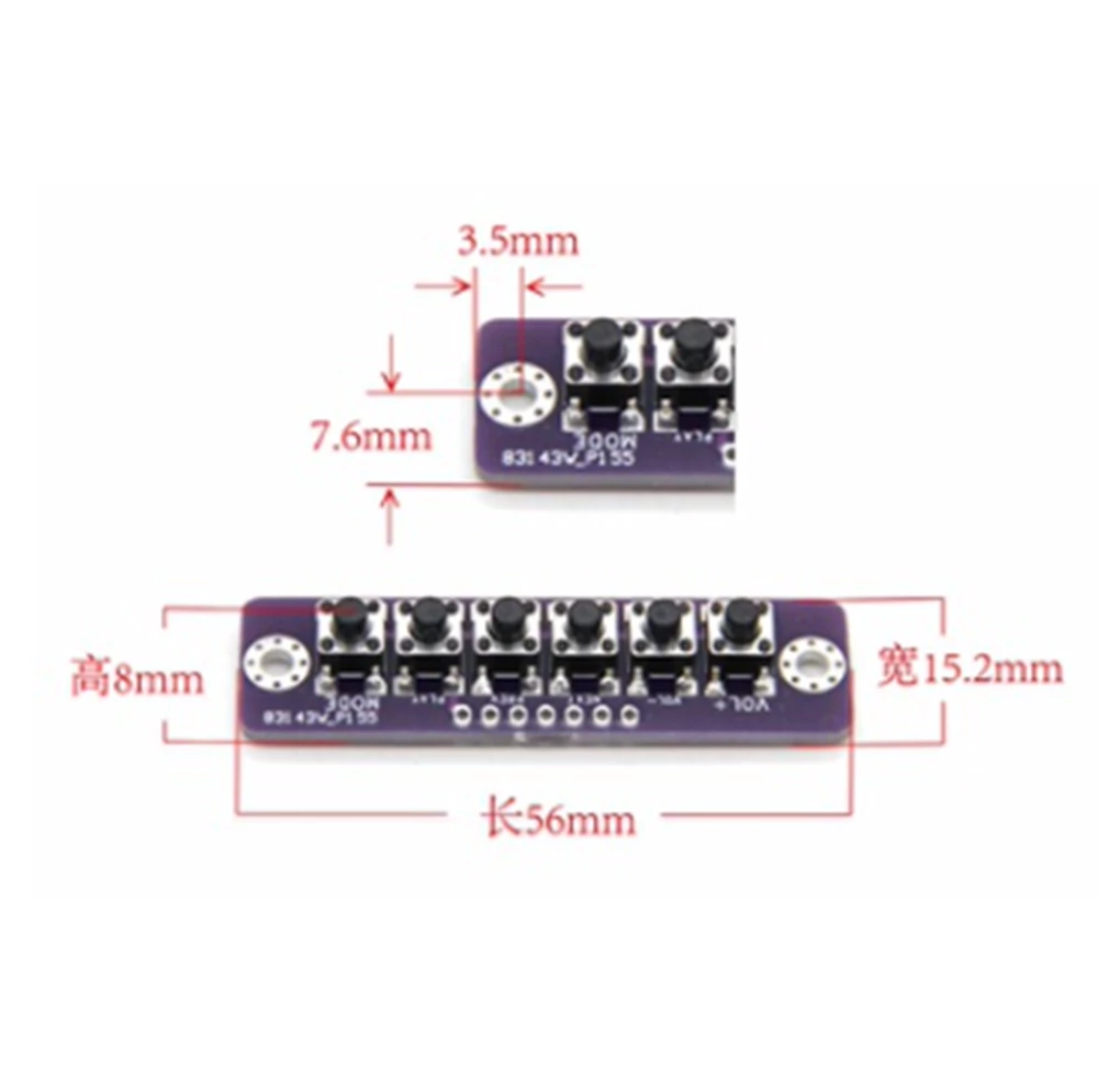 Nyomógomb panel 6-os