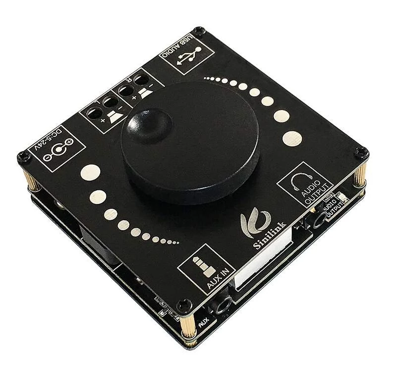 AP50H HiFi sztereó erősítő, Bluetooth 5.0, AUX, 2*50 W, 2-24 v