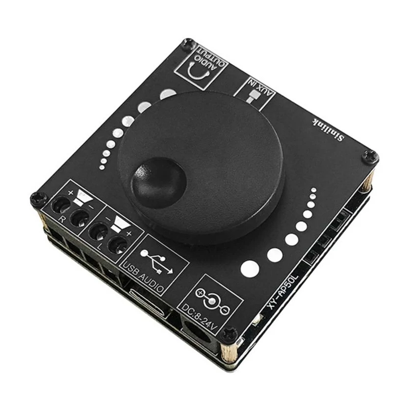 AP50L sztereó erősítő, Bluetooth 5.0, AUX, 2*50 W, 12-24 V