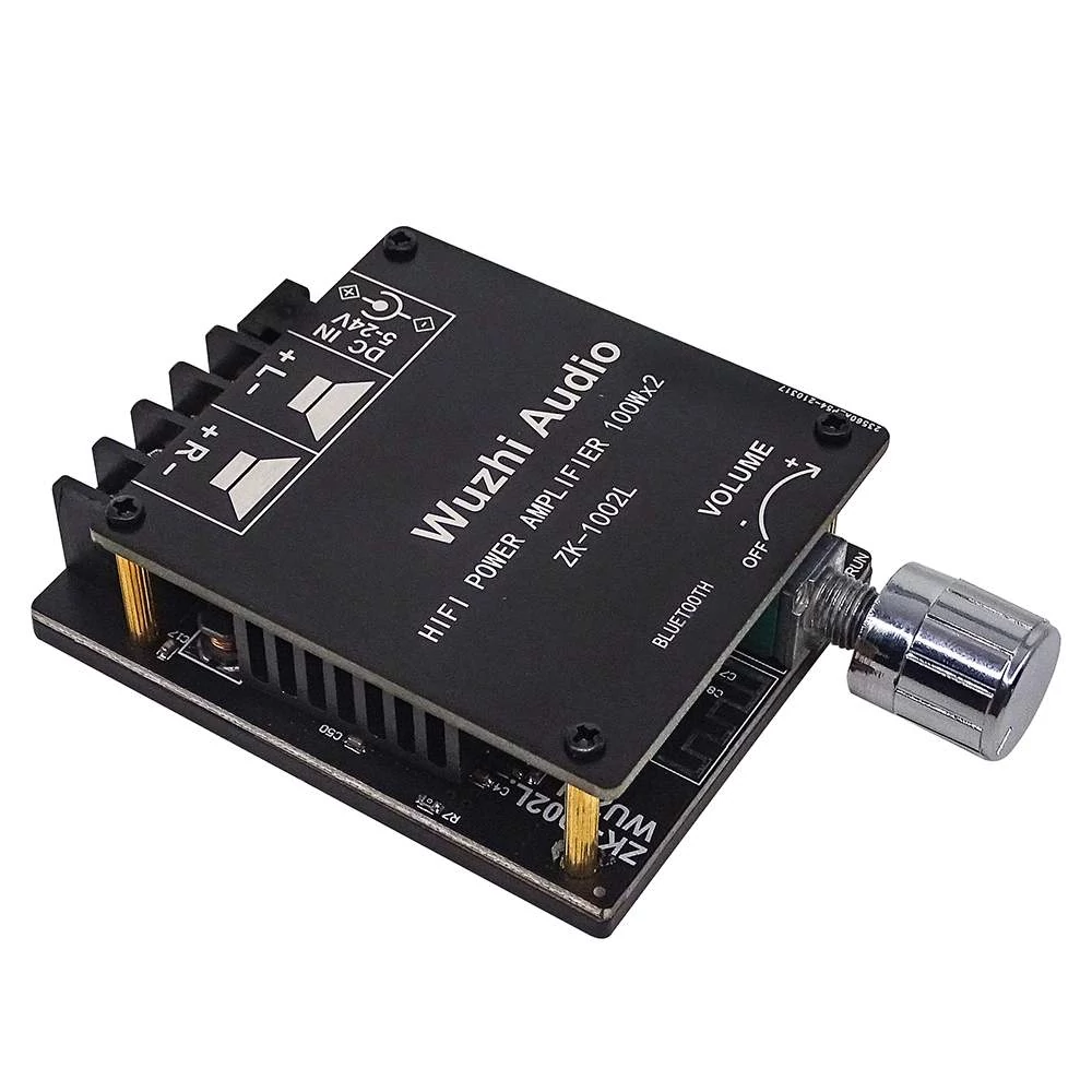 ZK-1002L sztereó erősítő, Bluetooth 5.0,  2*100 W, 2-27 v