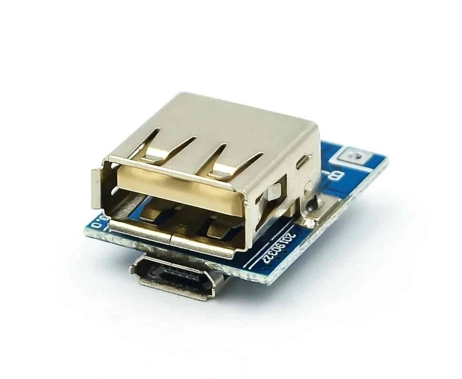 18650 Li-ion 1 cellás power bank vezérlő modul, 5V kimenet 1.2A