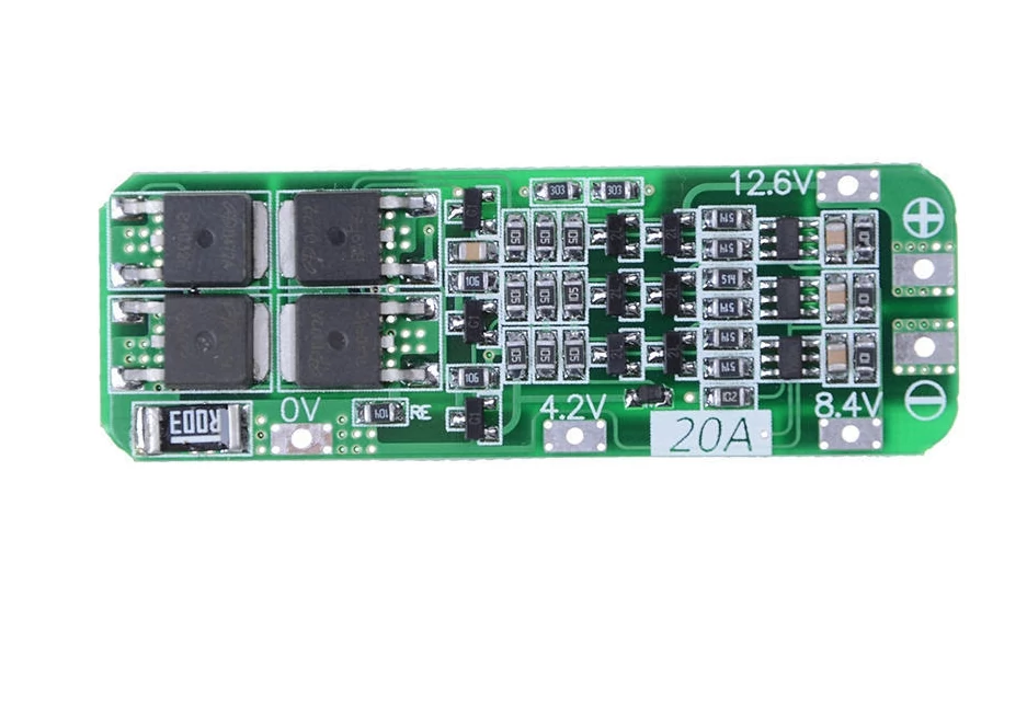 3S 20A Li-ion (4,2V) Akku Felügyeleti rendszer, BMS modul, 12,6 V