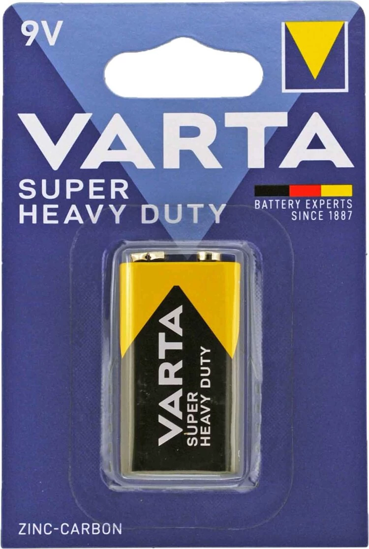 Varta Super Heavy Duty 9V-os féltartós elem (6F22)
