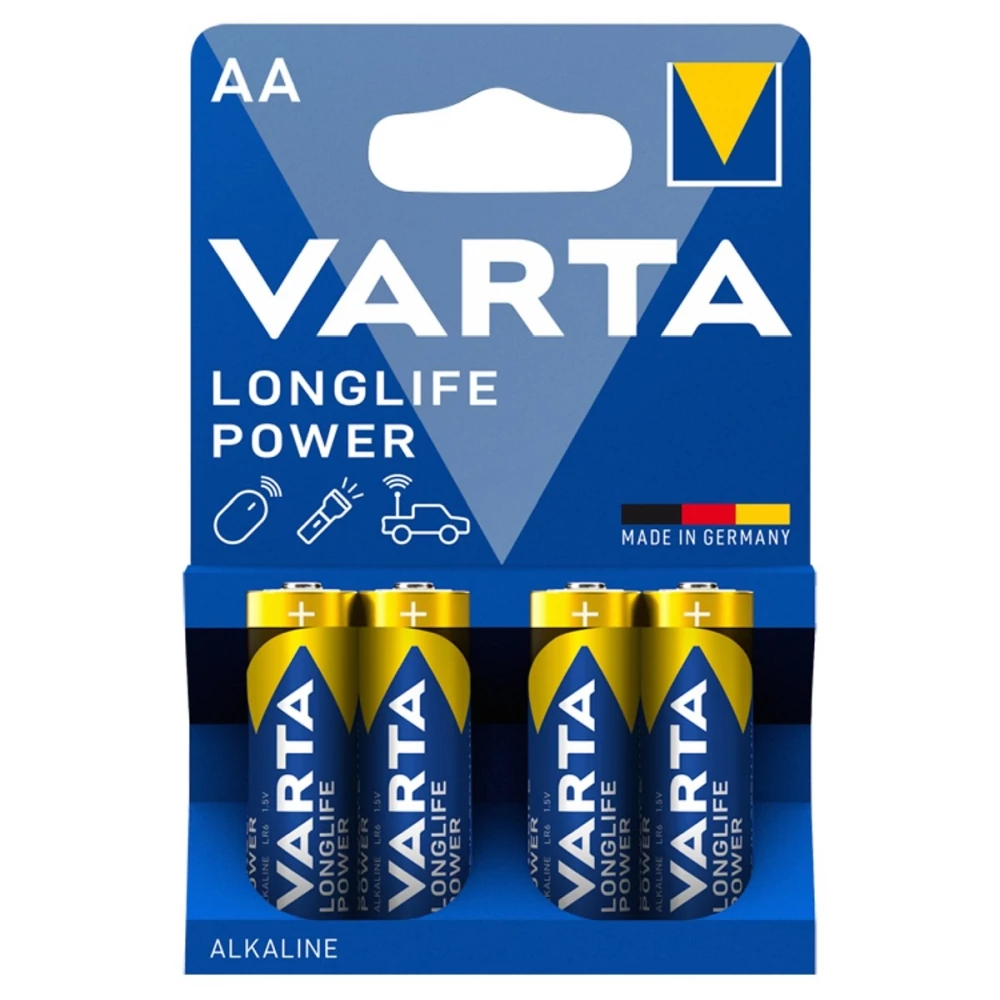 Varta Longlife prower 4 db AA tartós elem LR6 1.5V