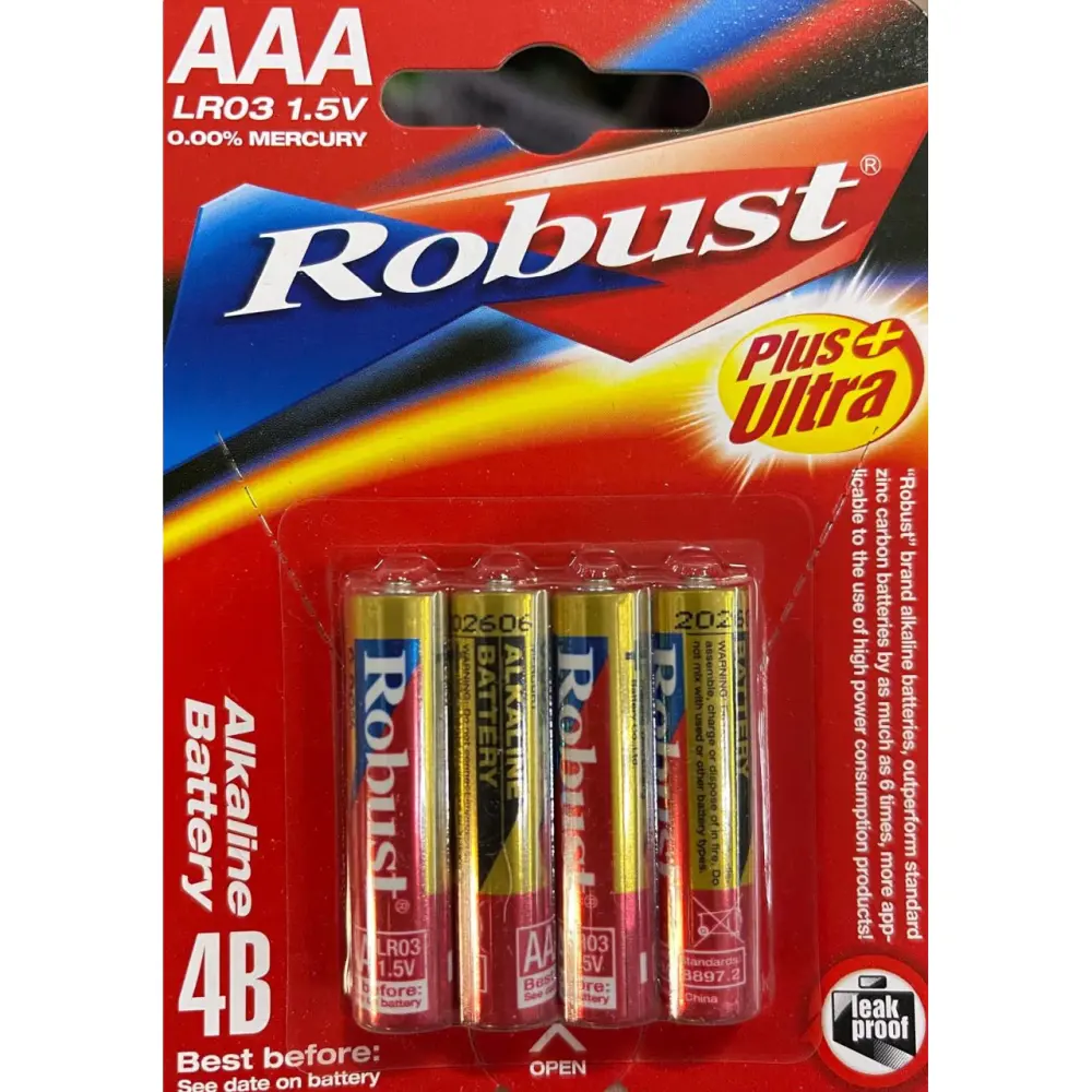 Robust Plusultra  AAA-os féltartós elem 1,5V (LR03) 4db