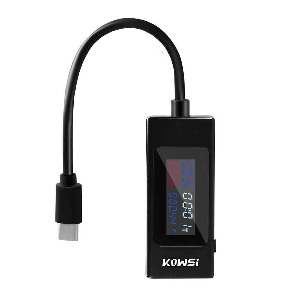 KWS-065C USB-C teszter, Volt, Amper, Kapacitás