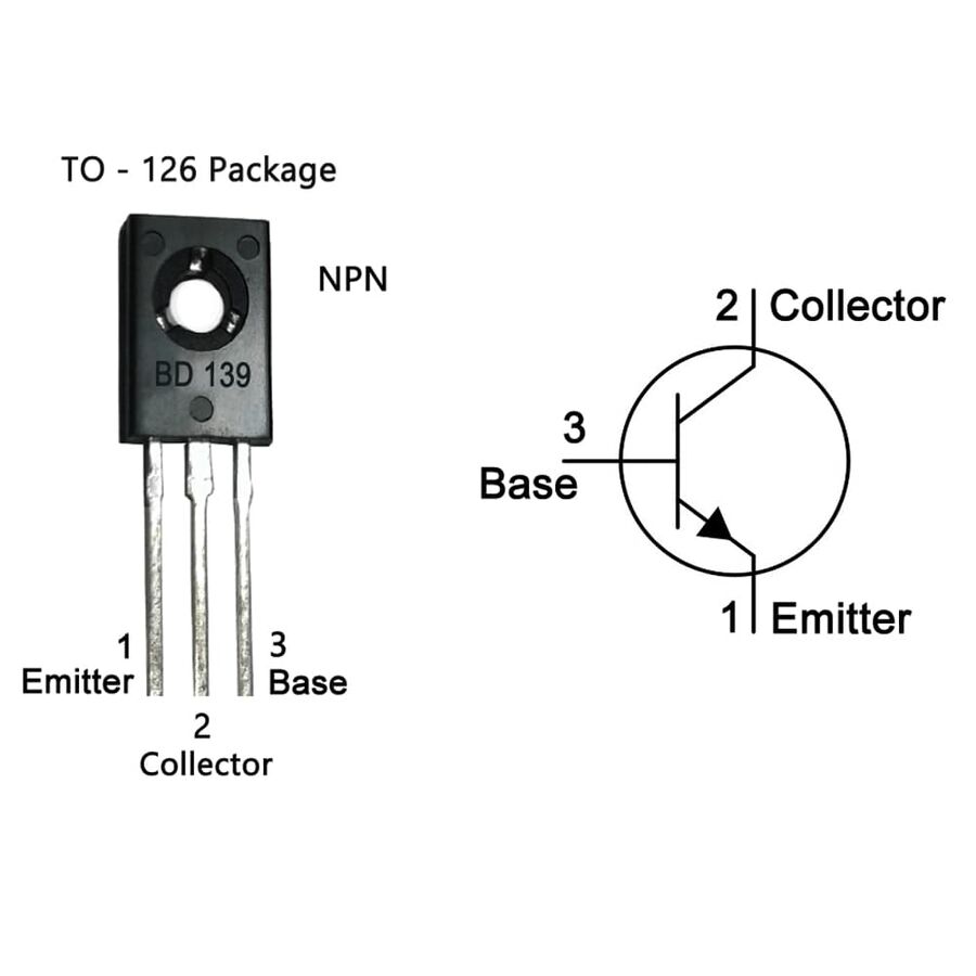BD139 NPN tranzisztor 80V, 1.5A / 5 db