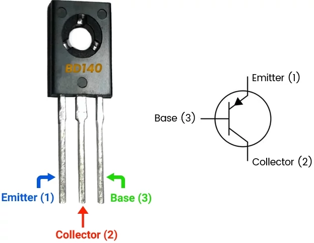 BD140 PNP tranzisztor 80V, 1.5A / 5 db