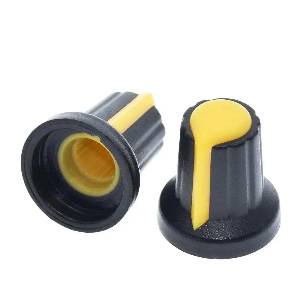 Tekerőgomb BK-s potenciométerhez/ 5 db /Sárga