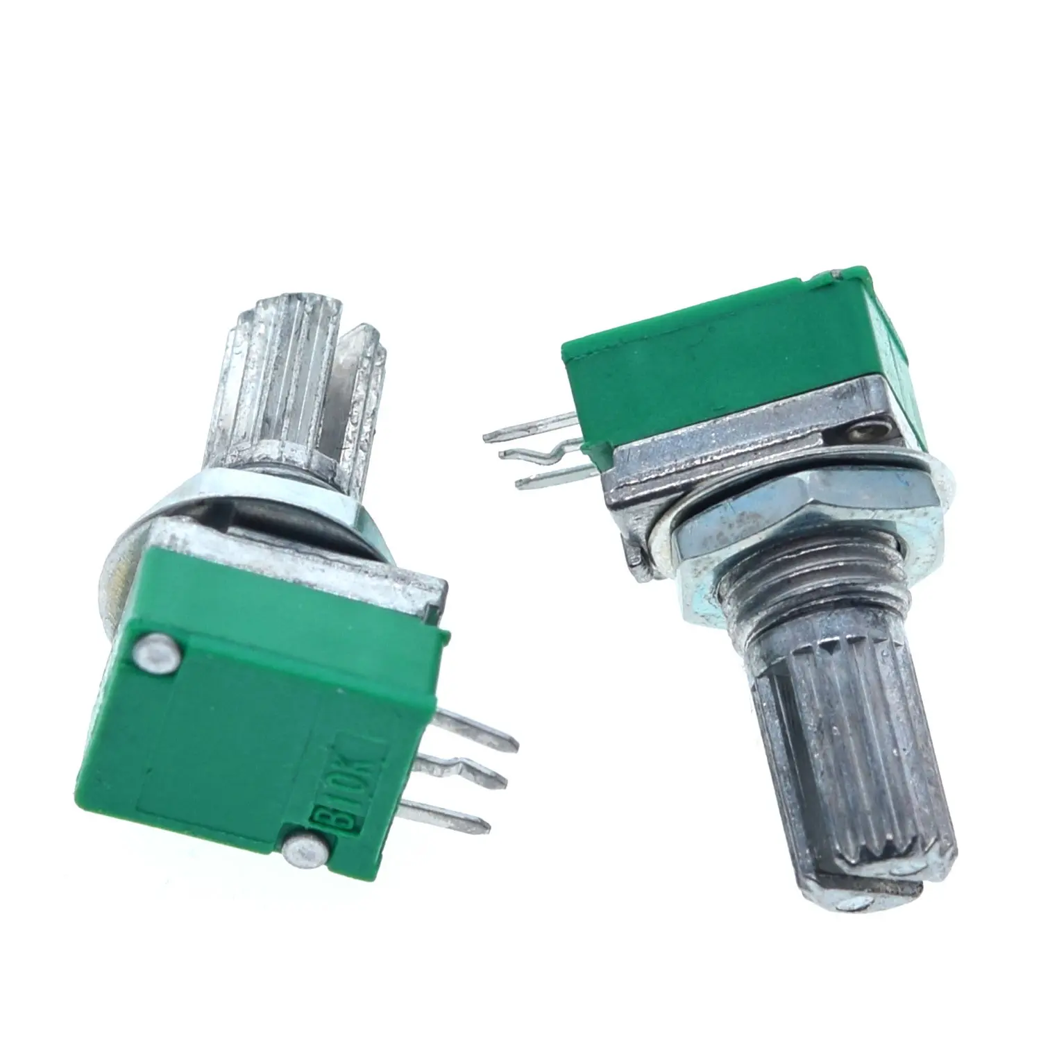 Audió B2K potméter – 6mm tengely, 3 lábú (RK097N)