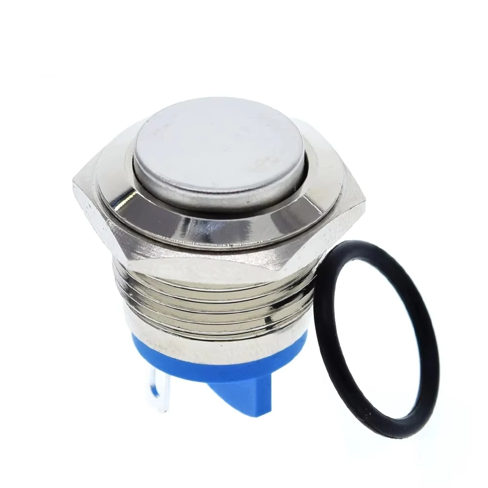 Nyomógomb beépíthető – Fém, 230V, 3A
