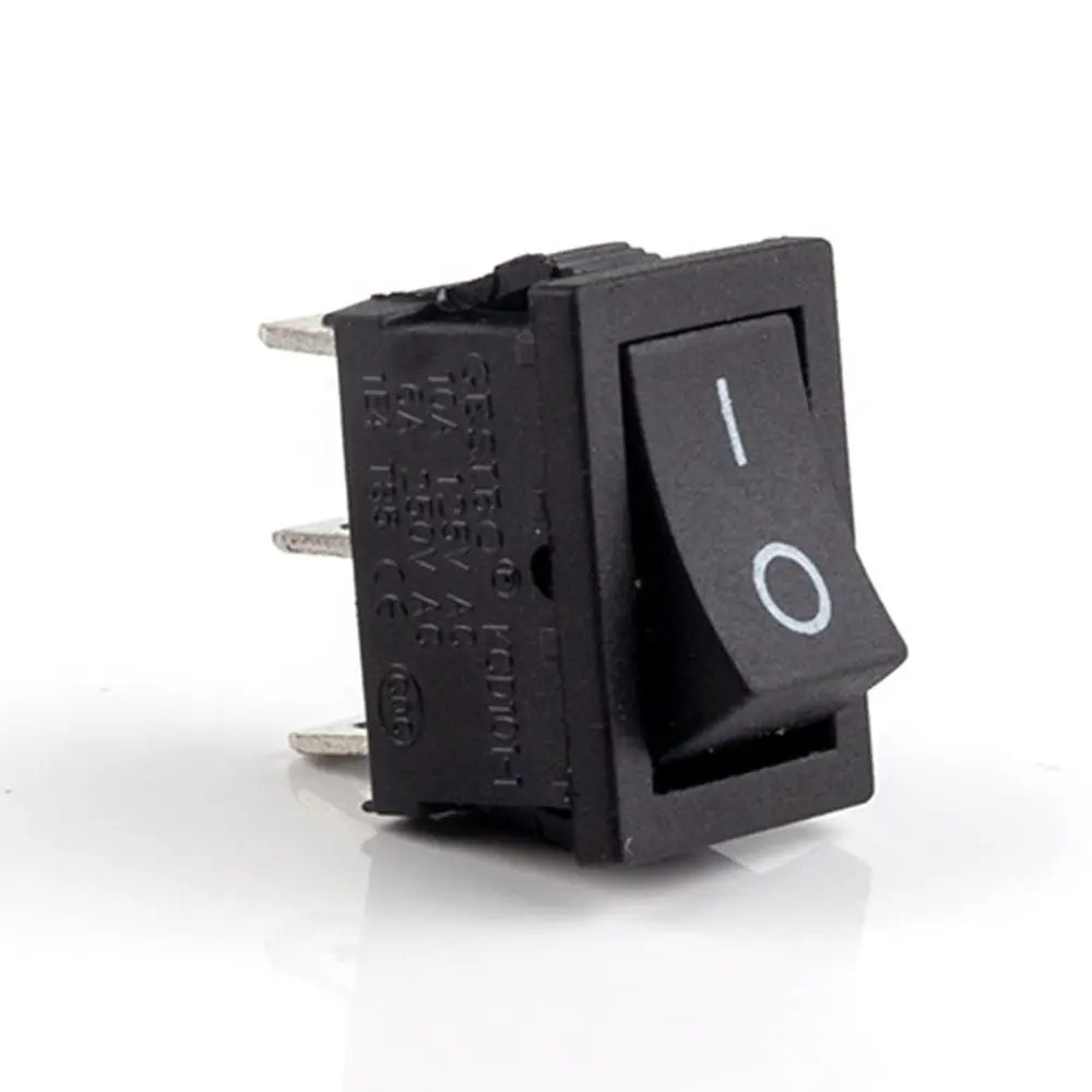 Billenő kapcsoló 3A/250V/3 láb fekete (21x15 mm külső)