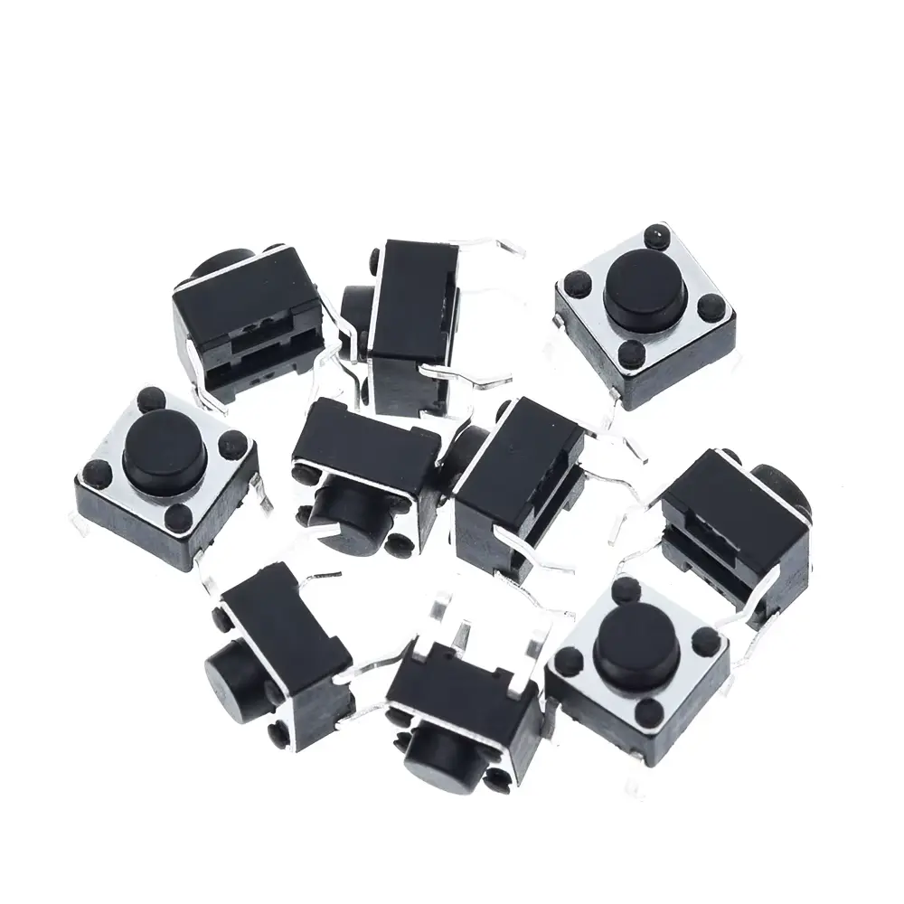 Tactile nyomógomb 6*6*5 mm 4 lábú - 10 db.