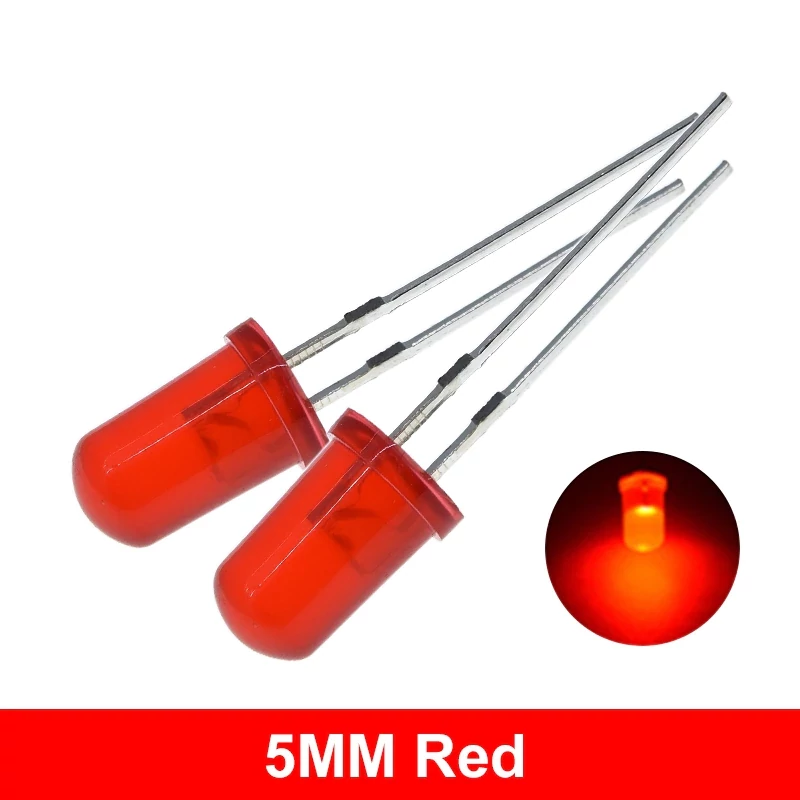 LED 5mm piros /10 db