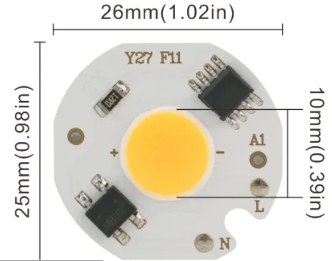 Led COB reflektor 7W /220V/ hideg fehér