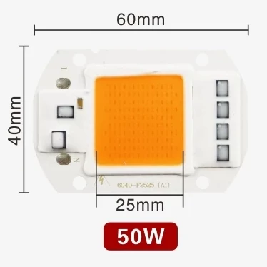 LED növénylámpa - teljes spektrum - 50W - COB