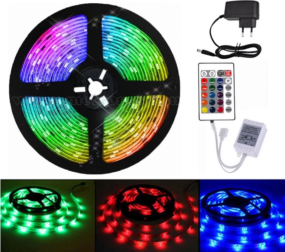 RGB led szalag + távirányító 5M IP65