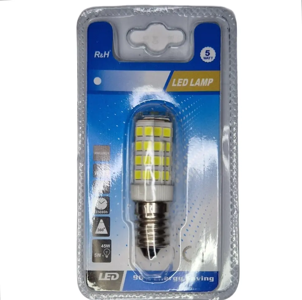 LED izzó-Corn 7W, meleg fehér 3400K, E14, 560 Lumen