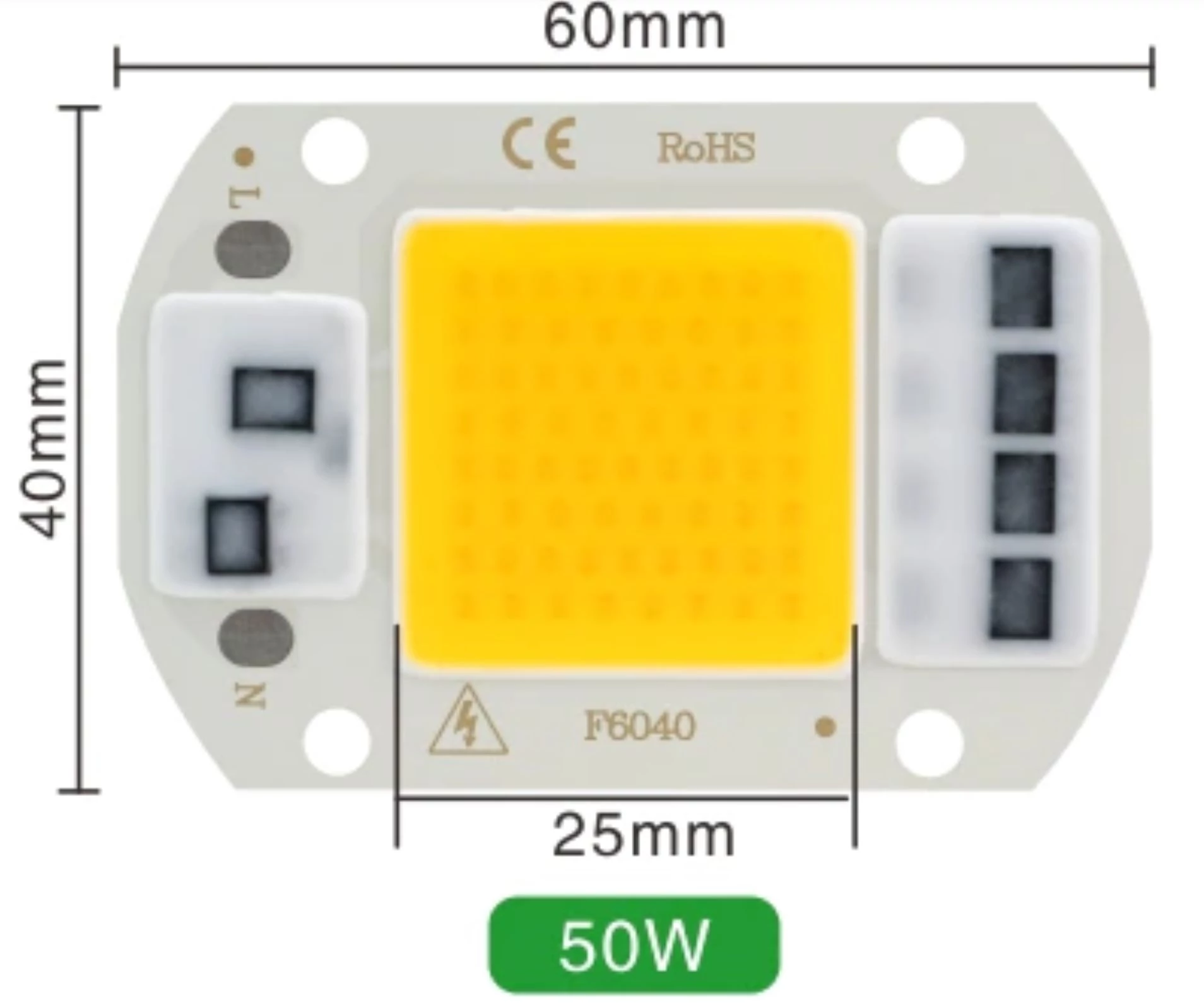 Led COB reflektor 50W/230 hideg fehér