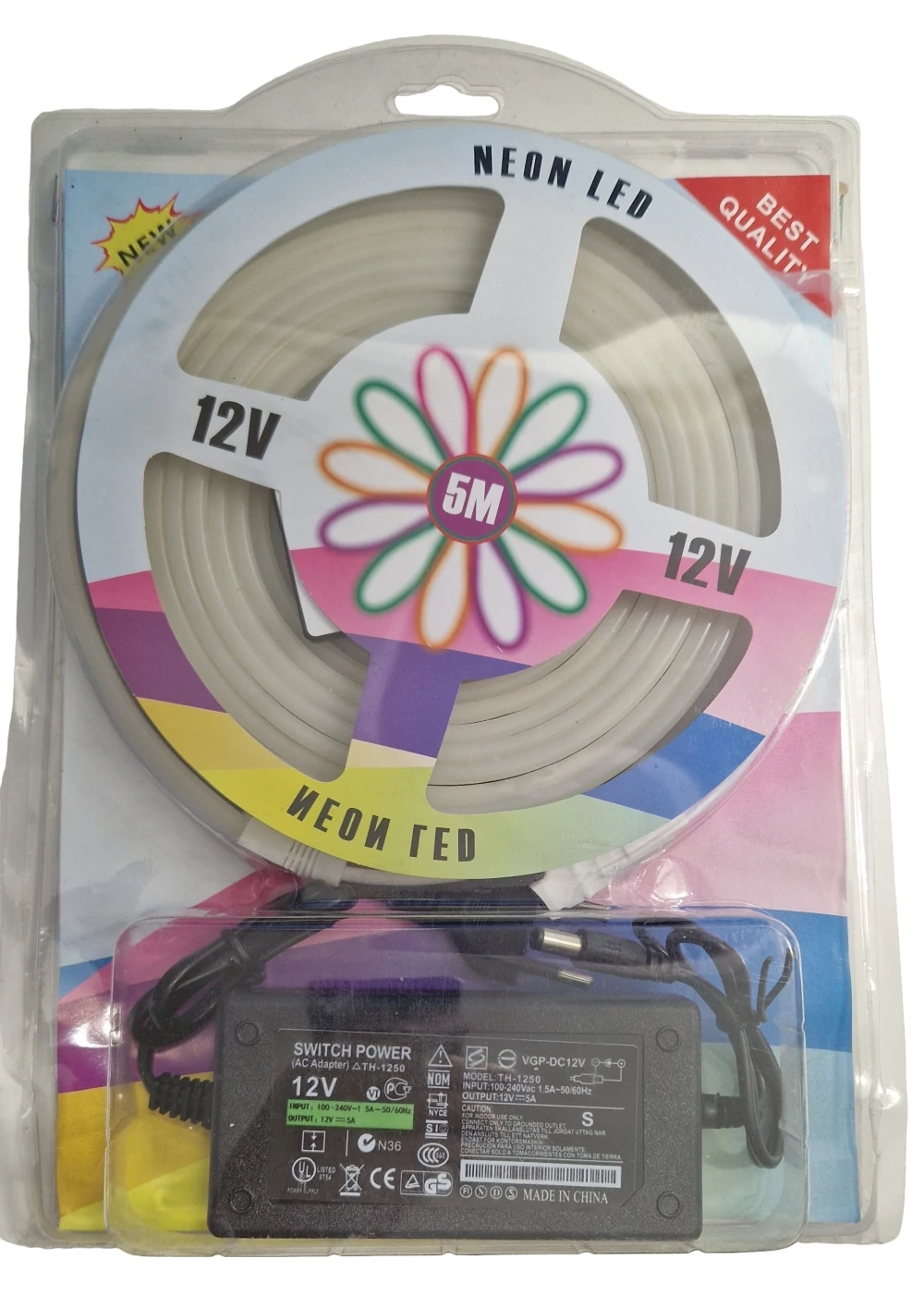 NEON RGB led szalag + távirányító 5M IP65 5A