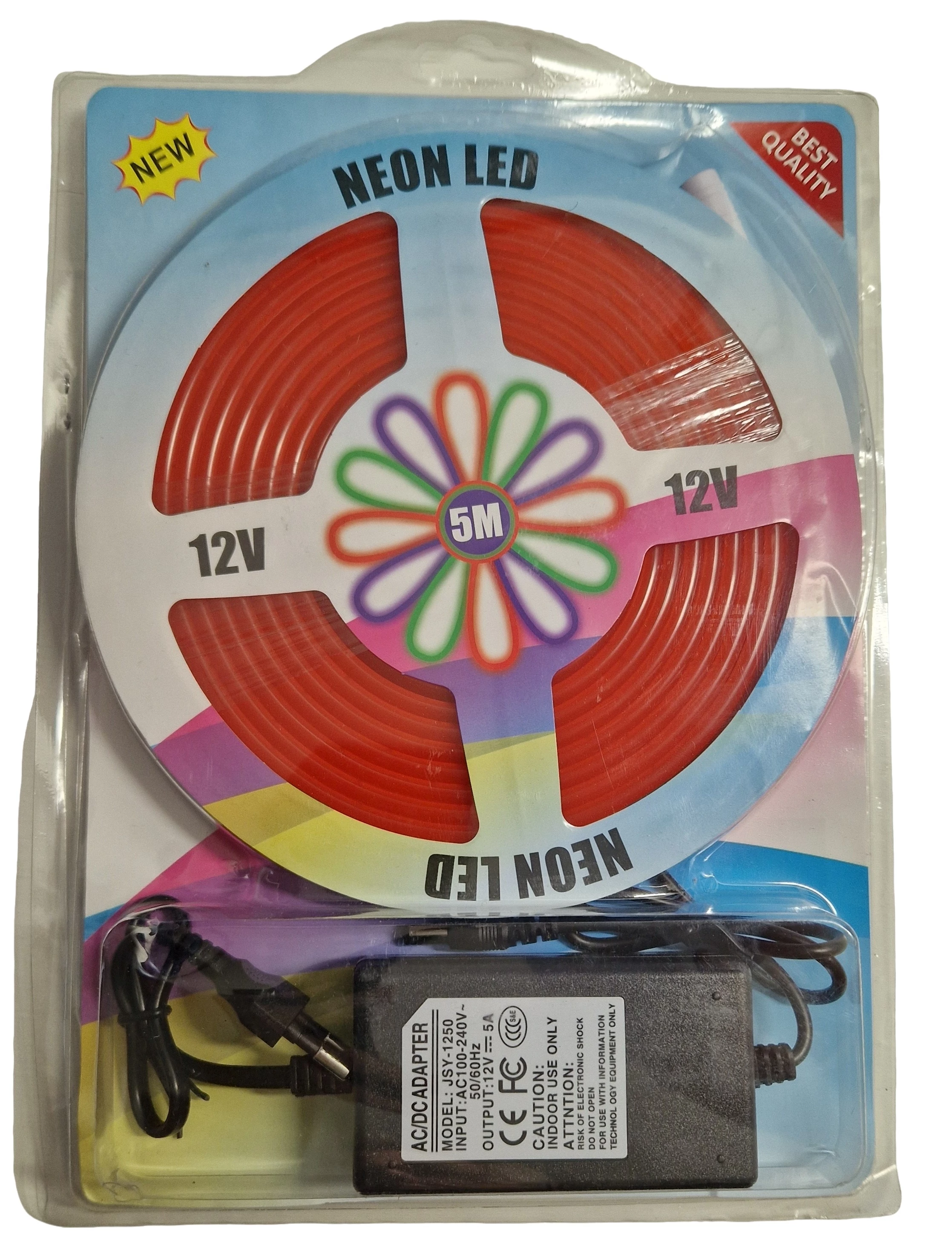 NEON piros led szalag + távirányító 5M IP65 5A
